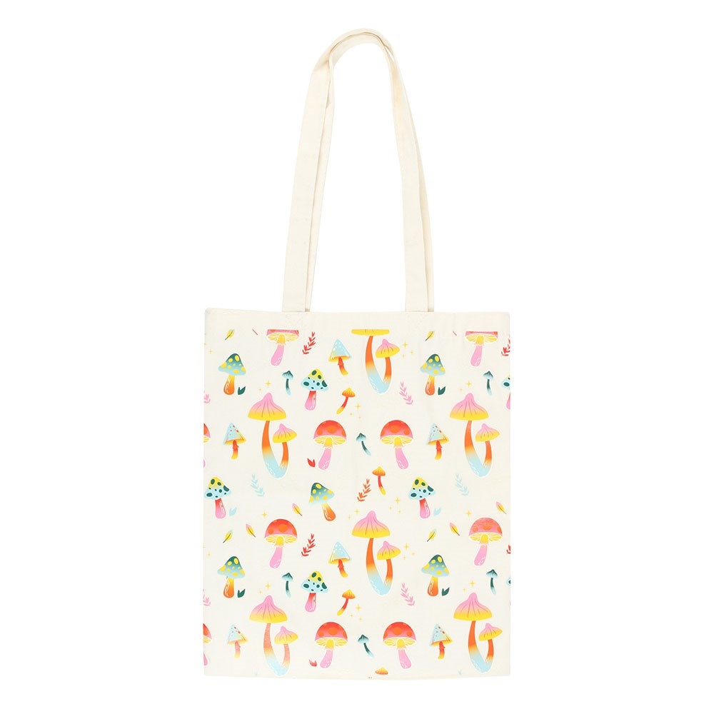 Something Different - Funky Fungi Mushroom Print Polycotton Tragetasche - Mehrfarben